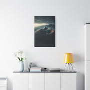 Helicopter Over Volcano Crater Wall Art & Canvas Prints