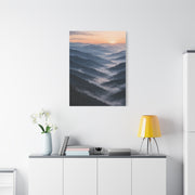 Endless Layered Mountain Ridges Dawn Wall Art & Canvas Print