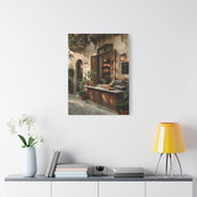 Rustic Italian Café Courtyard Wall Art & Canvas Print