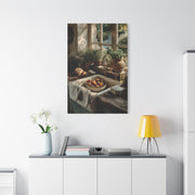 Farmhouse Sink Tomato Kitchen Scene Wall Art & Canvas Print