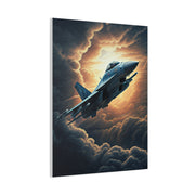 Sunset lone Aircraft Sky Wall Art & Canvas Prints .