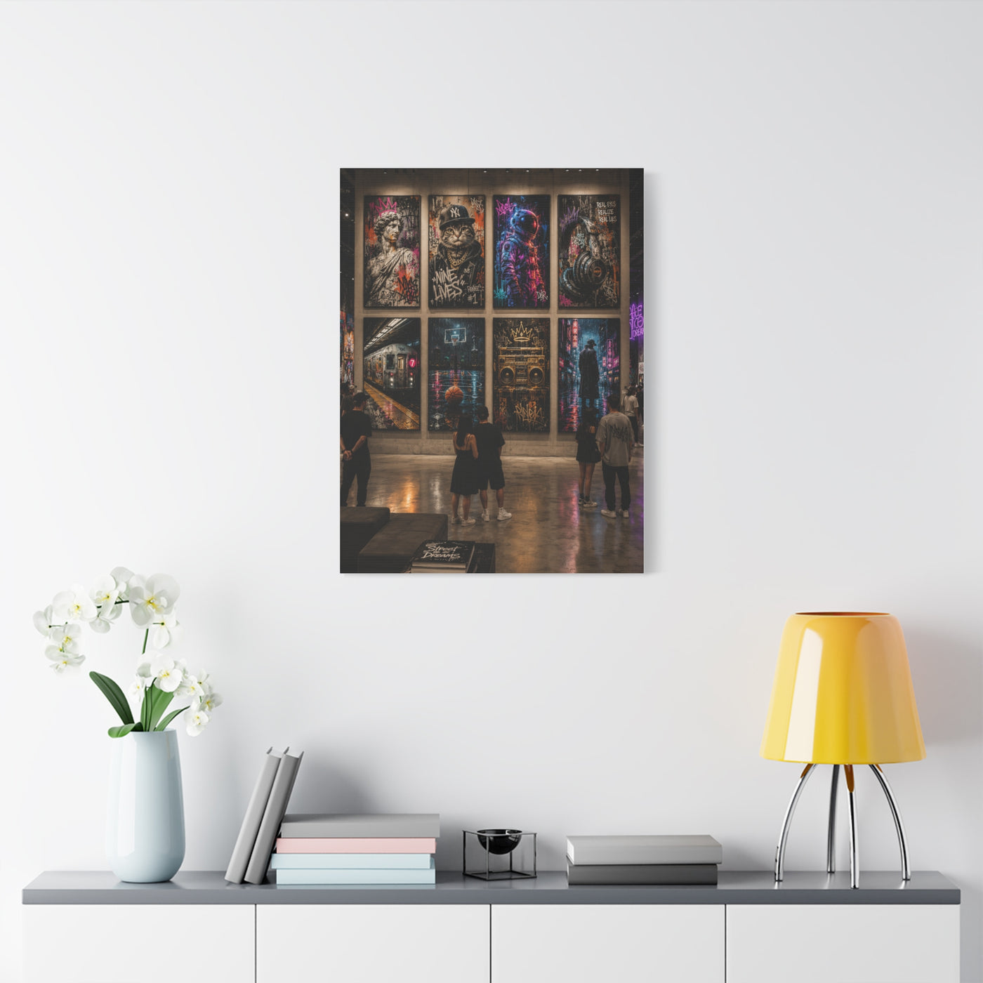 Modern Street Art Gallery Exhibition Street Wall Art & Canvas Print