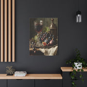 Old Master Fig and Wine Still Life Wall Art & Canvas Print