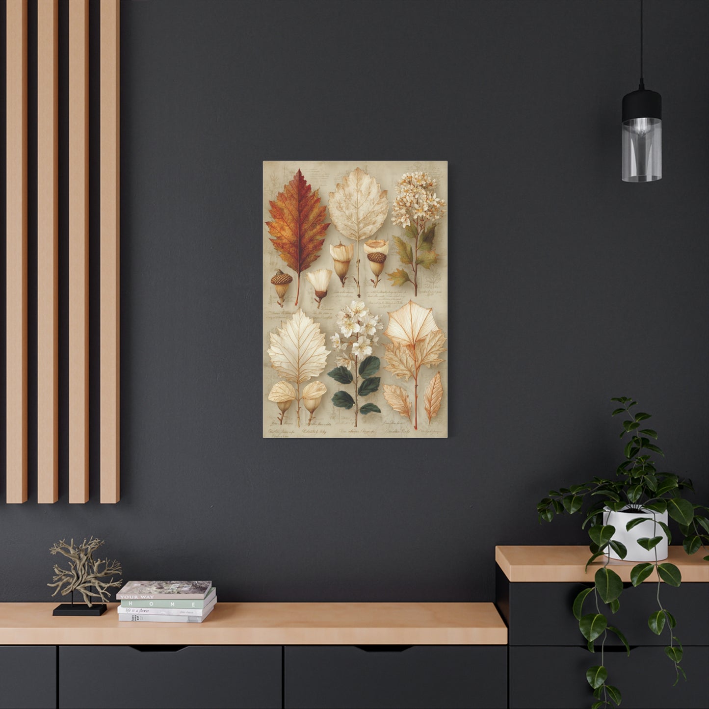 Vintage Autumn Botanical Leaf Study Wall Art & Canvas Print