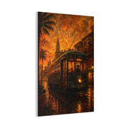Historic Streetcar Jazz Sunset Wall Art & Canvas Print
