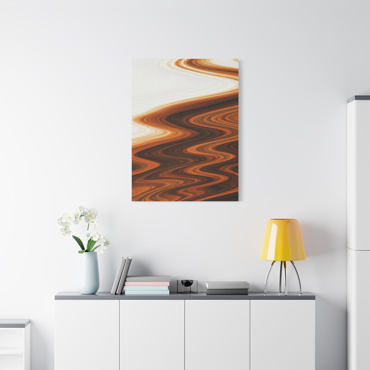 Warm Ripple Flow Abstract Wall Art & Canvas Prints