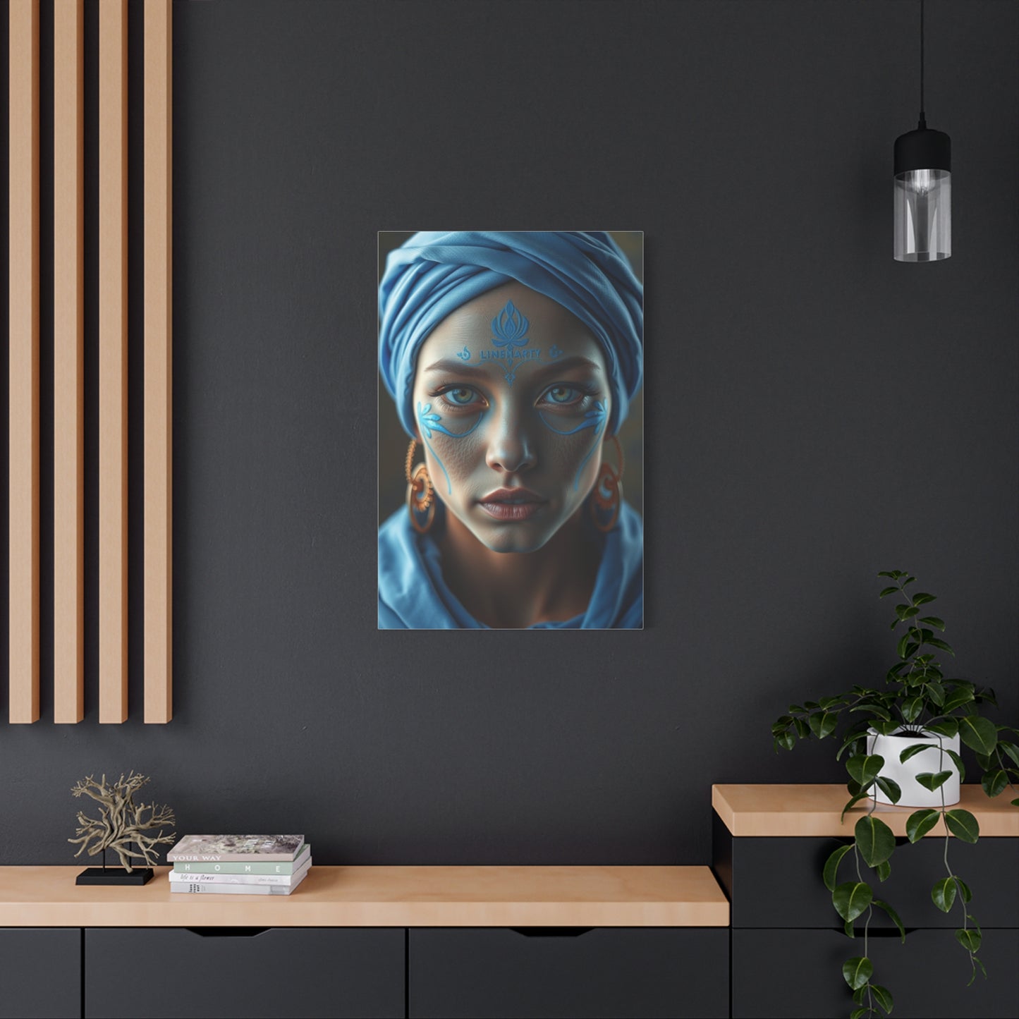 Cobalt Tranquility Painting Wall Art & Canvas Print