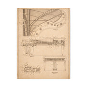Grand Piano Blueprint Study Wall Art & Canvas Print