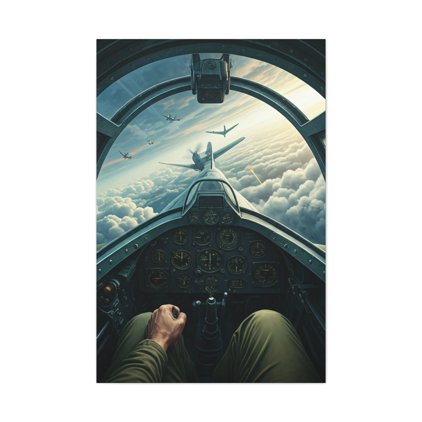 Pilot Cockpit Sky Mission View Wall Art & Canvas Prints