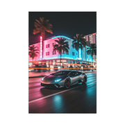 Lamborghini Huracán Neon Miami Nights Wall Art & Canvas Prints