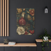 Vintage Botanical Birds & Pomegranate Wall Art & Canvas Print
