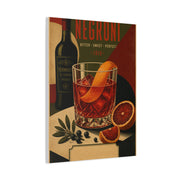Vintage Negroni Cocktail Poster Wall Art & Canvas Print