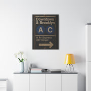 Vintage Subway Sign Industrial Wall Art & Canvas Print