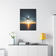 Sunset Runway Lift-Off Jet Wall Art & Canvas Prints