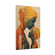 Mother and Child Textured Silhouette Wall Art & Canvas Print