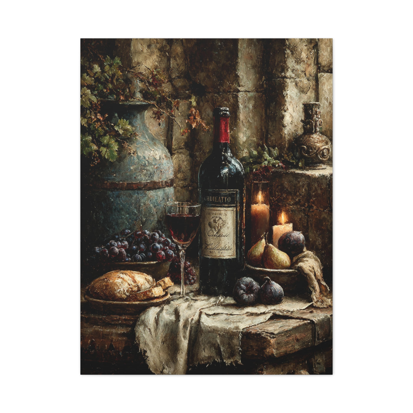 Italian Wine & Harvest Still Life Wall Art & Canvas Print