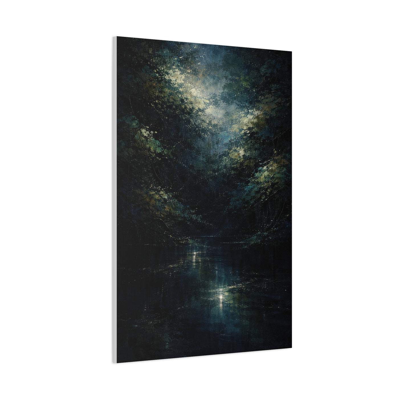 Nocturnal Forest Reflection Wall Art & Canvas Print
