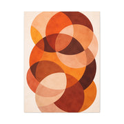 Overlapping Orange Circle Composition Wall Art & Canvas Print