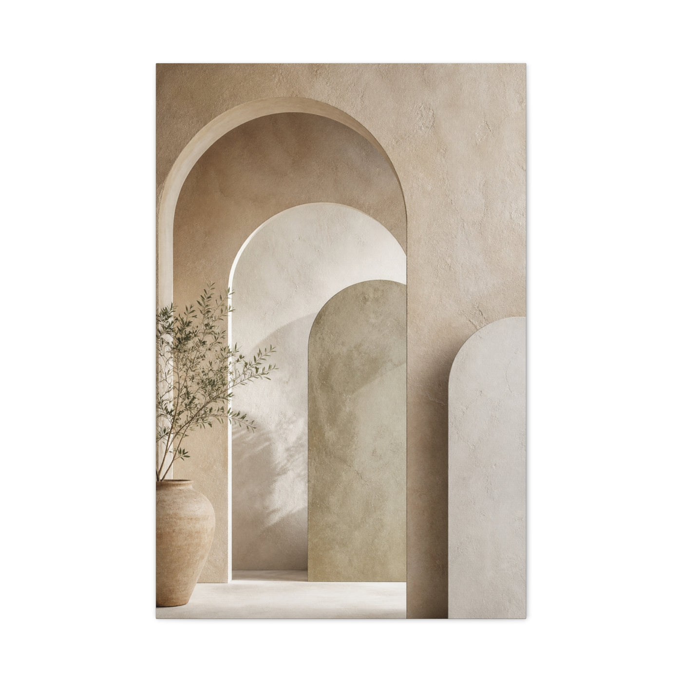 Soft Neutral Architectural Arch Wall Art & Canvas Print