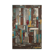 Mid-Century Modern Muted Geometric Color Block Wall Art & Canvas Print