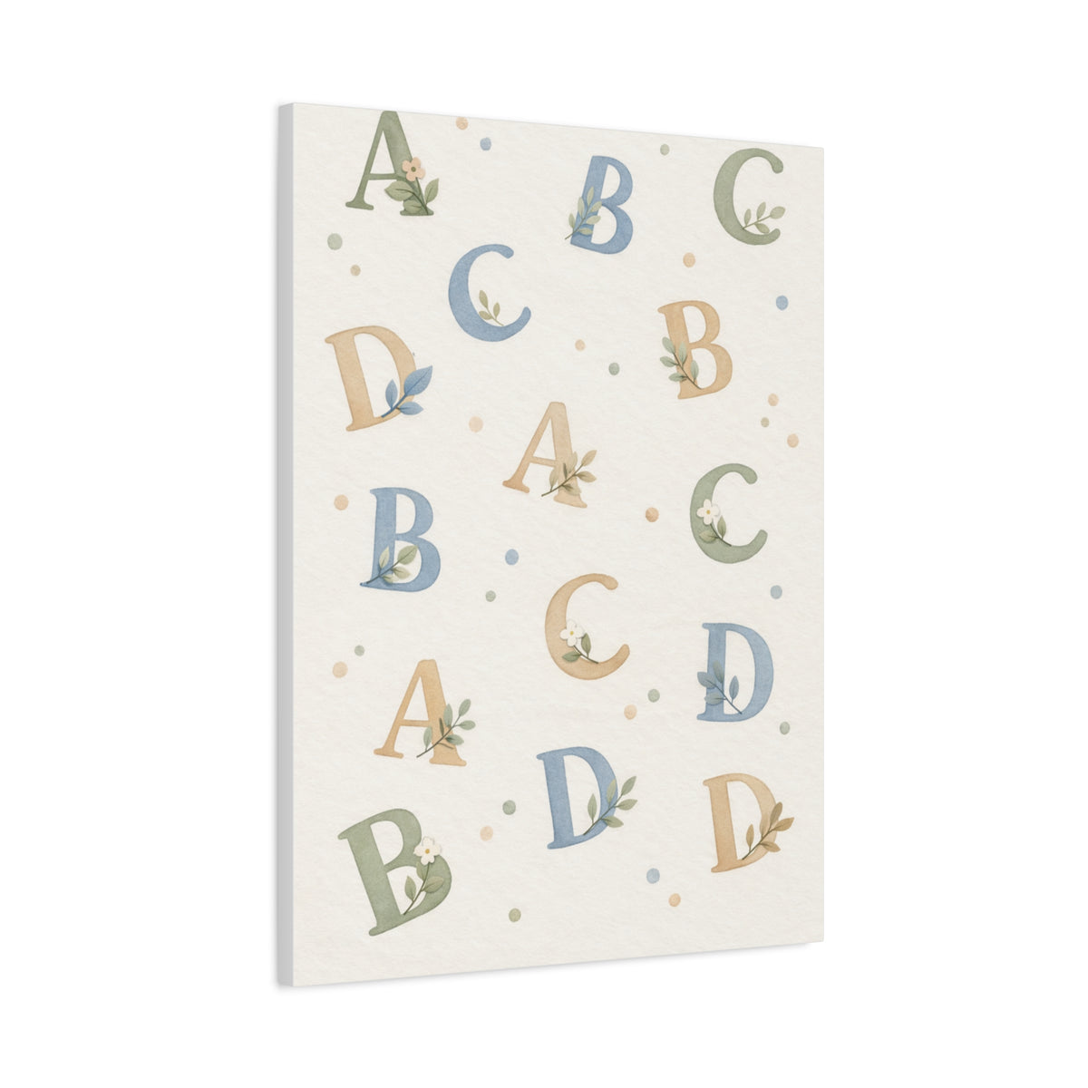 Botanical Alphabet Nursery Wall Art & Canvas Print