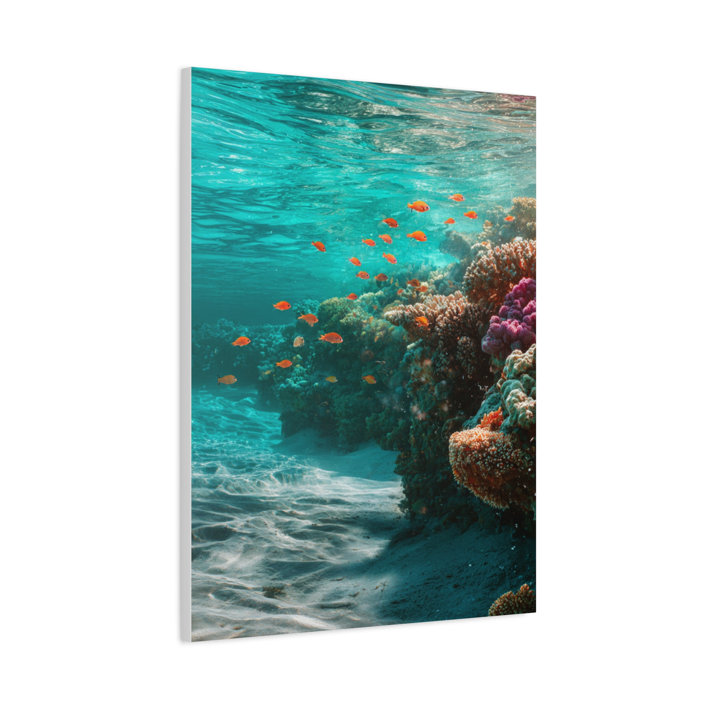 Coral Reef Coastline with Tropical Fish Wall Art & Canvas Print
