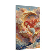 Dreamy Crescent Moon Mermaid Wall Art & Canvas Print