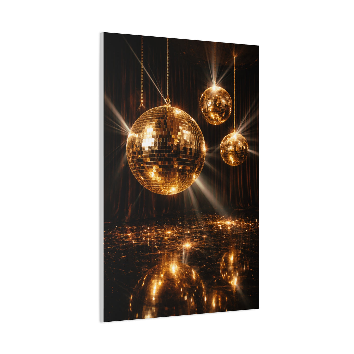Golden Disco Ball Glamour Wall Art & Canvas Print