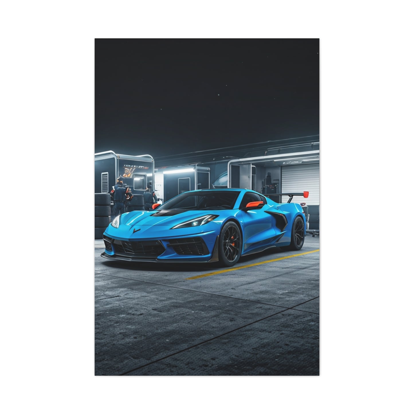 Chevrolet Corvette C8 Z06 Paddock Night Scene Wall Art & Canvas Prints
