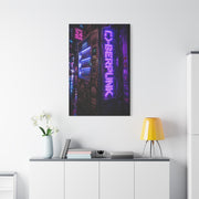 Cyberpunk Neon Vending Machine Street Wall Art & Canvas Print
