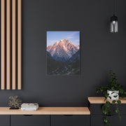 Sunlit Alpine Peak & Forest Valley Wall Art & Canvas Print