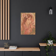 Art Nouveau Pink Muse Portrait Wall Art & Canvas Print