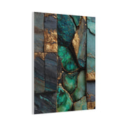 Emerald Stone Abstract Luxe Wall Art & Canvas Print