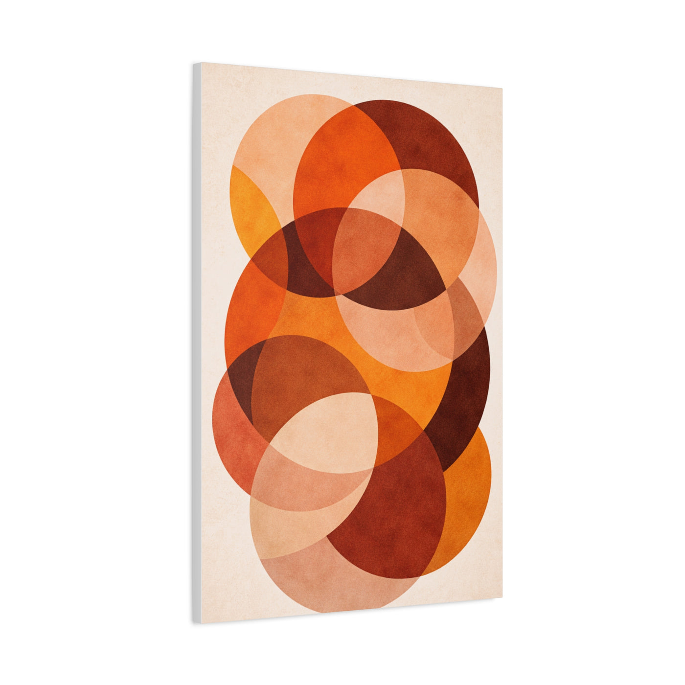 Overlapping Orange Circle Composition Wall Art & Canvas Print