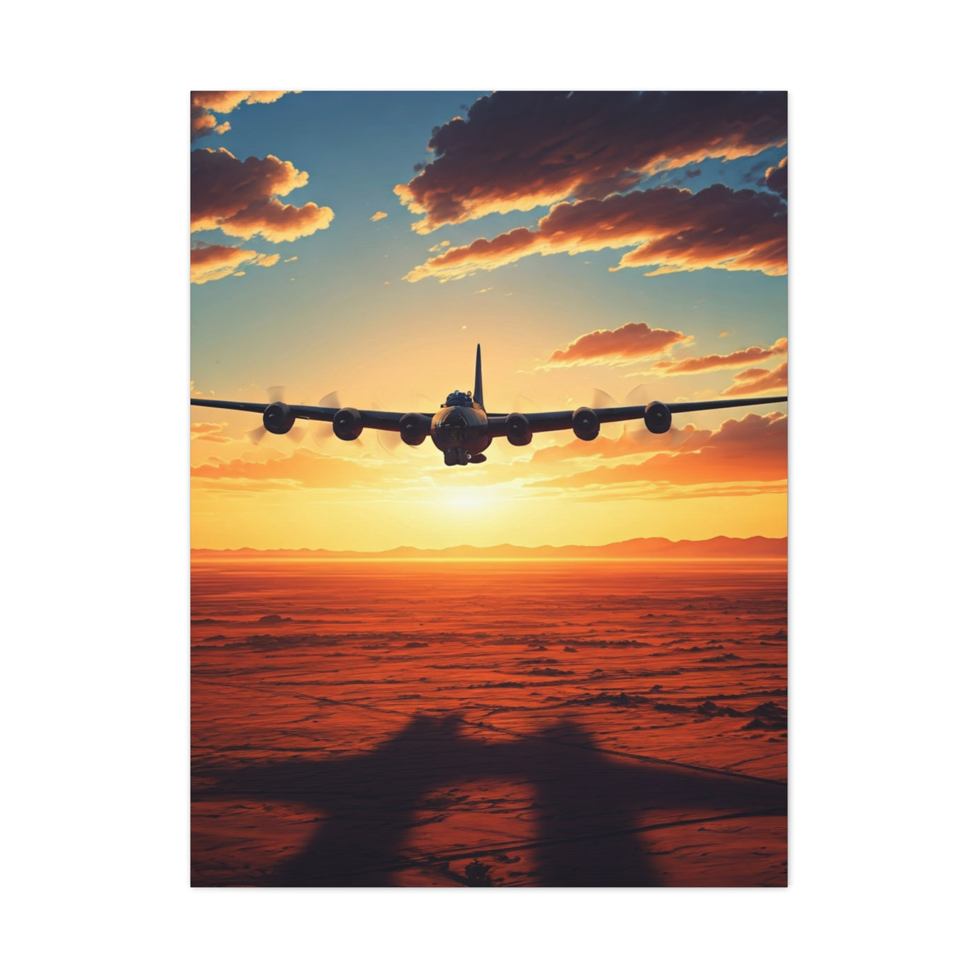 Golden Sky Takeoff Flight Wall Art & Canvas Prints