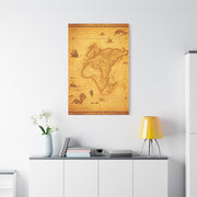 Sepia Explorer’s World Map Poster Wall Art & Canvas Prints