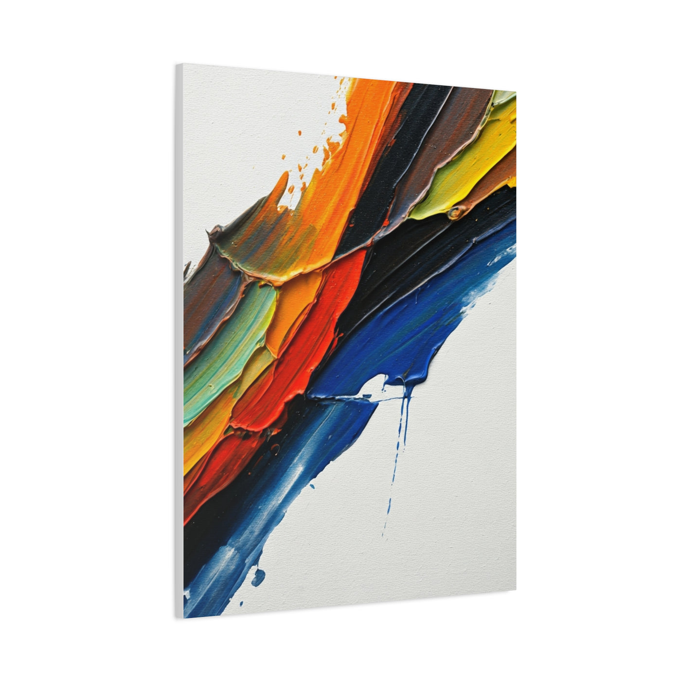 Expressive Multicolor Stroke Abstract Wall Art & Canvas Prints