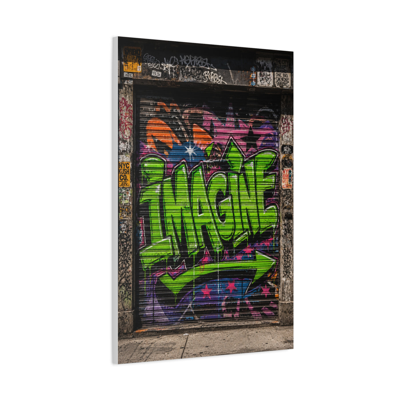 Urban Graffiti Statement Door Street Wall Art & Canvas Print