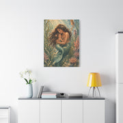 Mother and Child Mermaid Embrace Wall Art & Canvas Print
