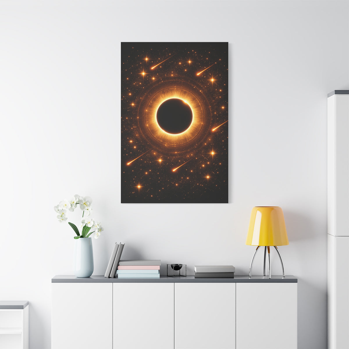 Golden Eclipse Celestial Wall Art & Canvas Print
