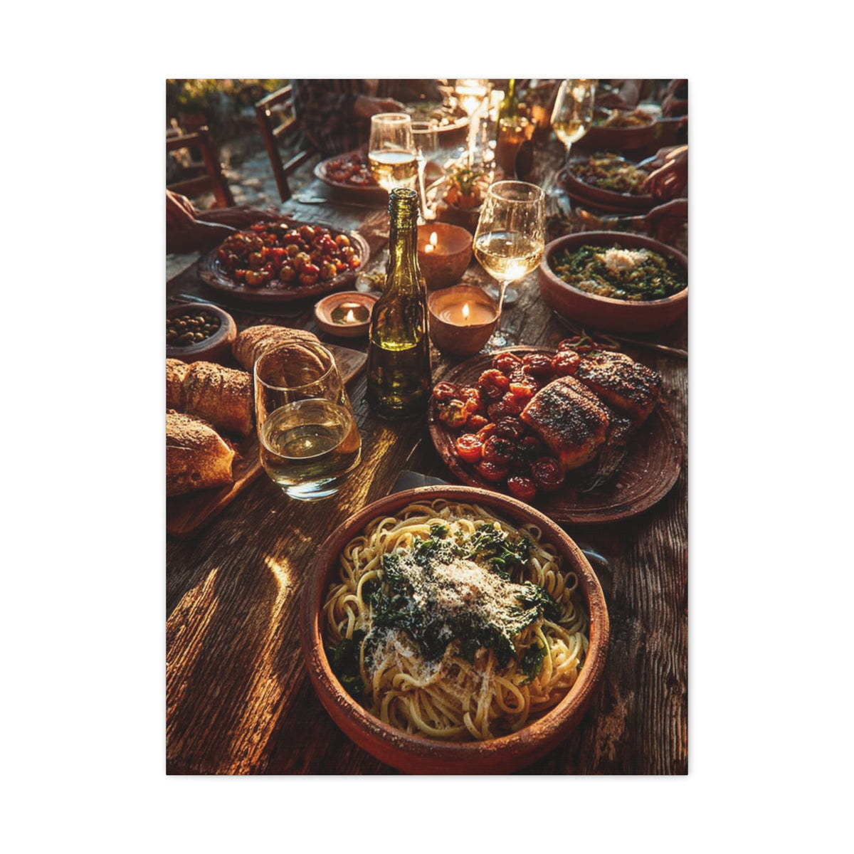 Italian Family Dinner Table Wall Art & Canvas Print