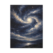Cosmic Spiral Night Sky Wall Art & Canvas Print