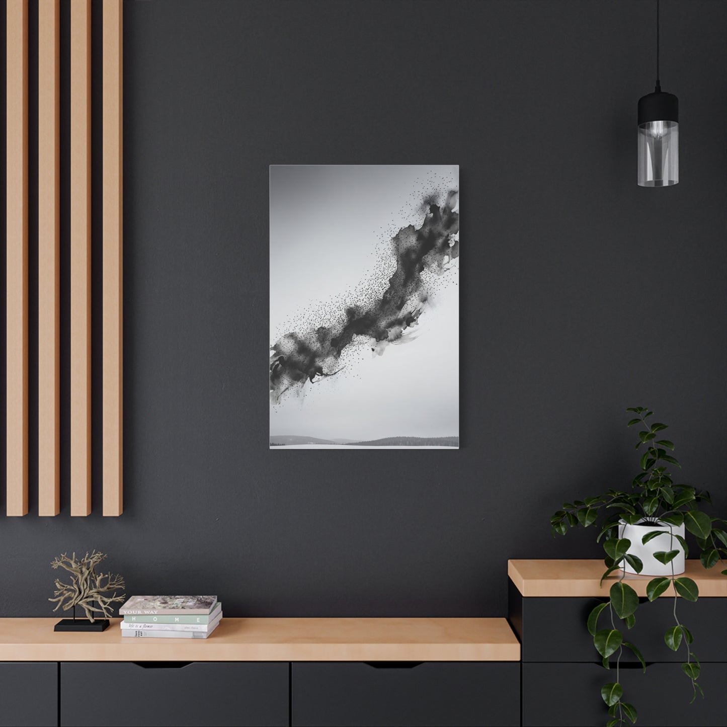 Abstract Ink Motion Romance Minimal Wall Art & Canvas Print