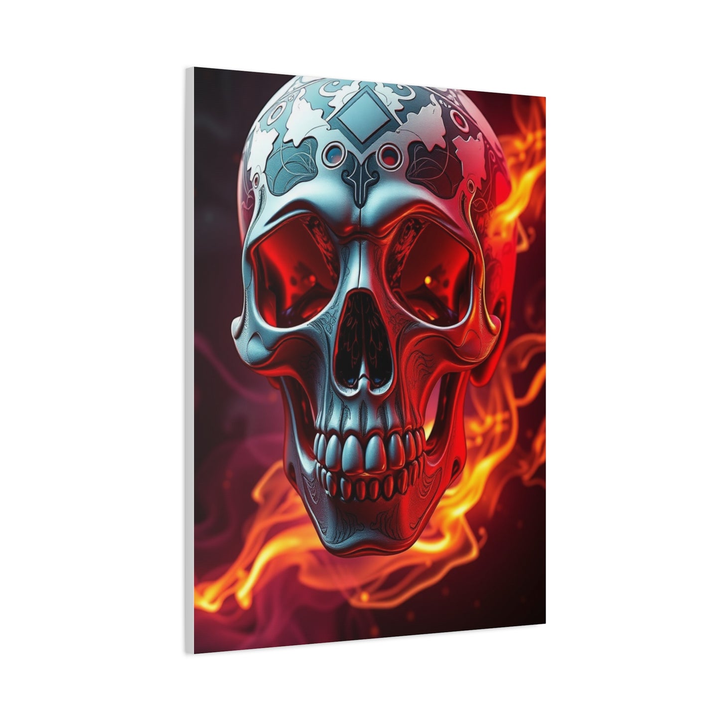 3D Trippy Skull Art By Ali Gulec Supreme Gallery Wall Art & Canvas Print