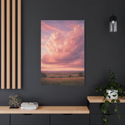 Pink Cloudscape Horizon Landscape Wall Art & Canvas Print