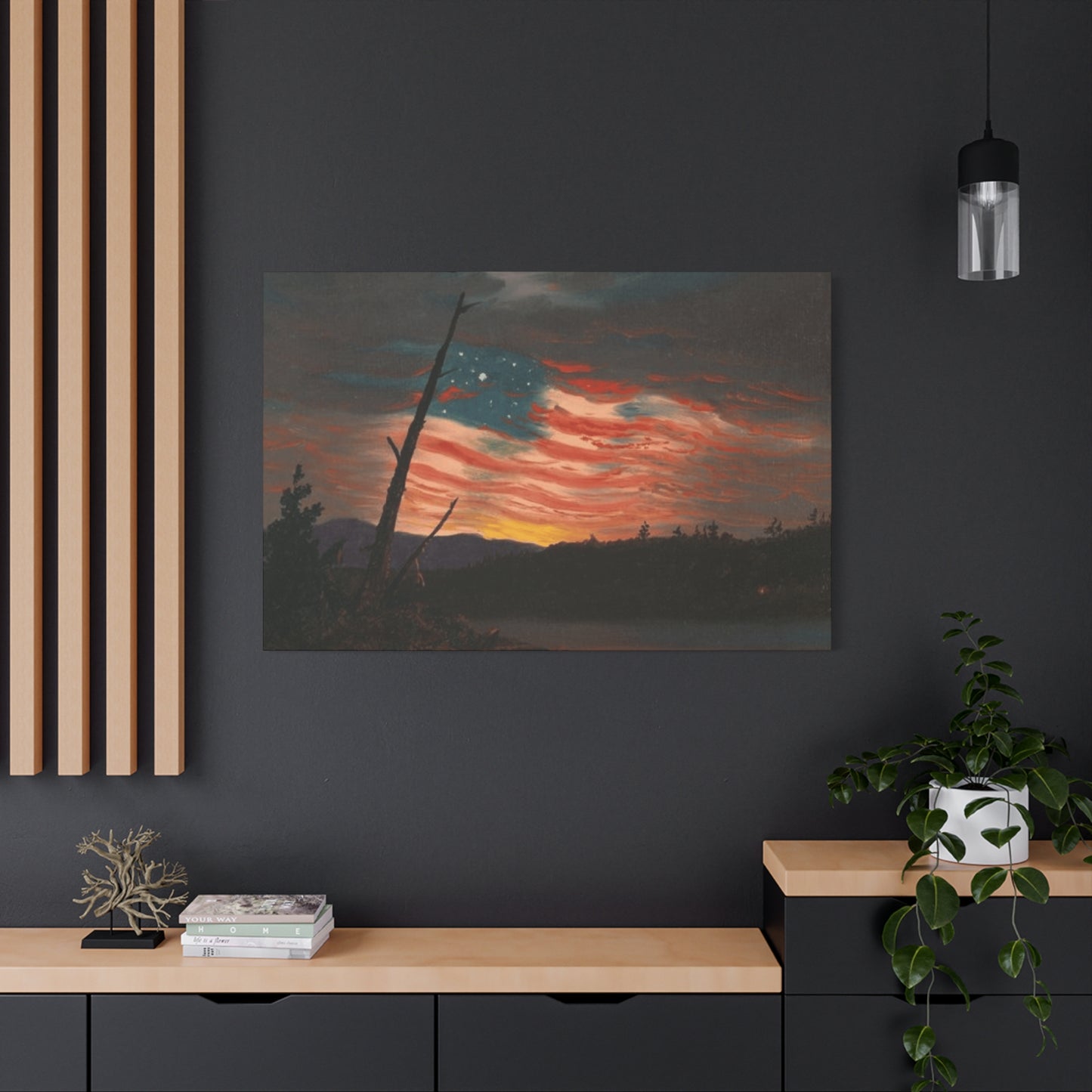 American Flag in Sky Wall Art & Canvas Prints