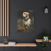 Golden Retriever Wildflower Portrait Wall Art & Canvas Print