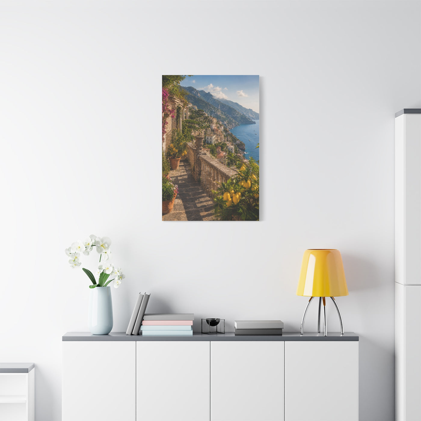 Amalfi Coast Terrace View Wall Art & Canvas Print
