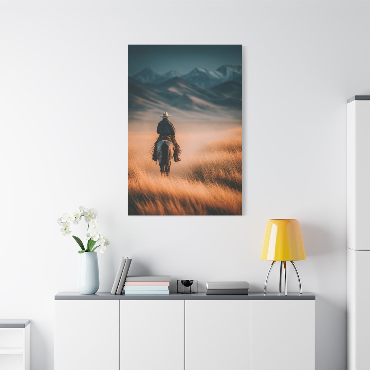 Western Rider Open Plains Wall Art & Canvas Print