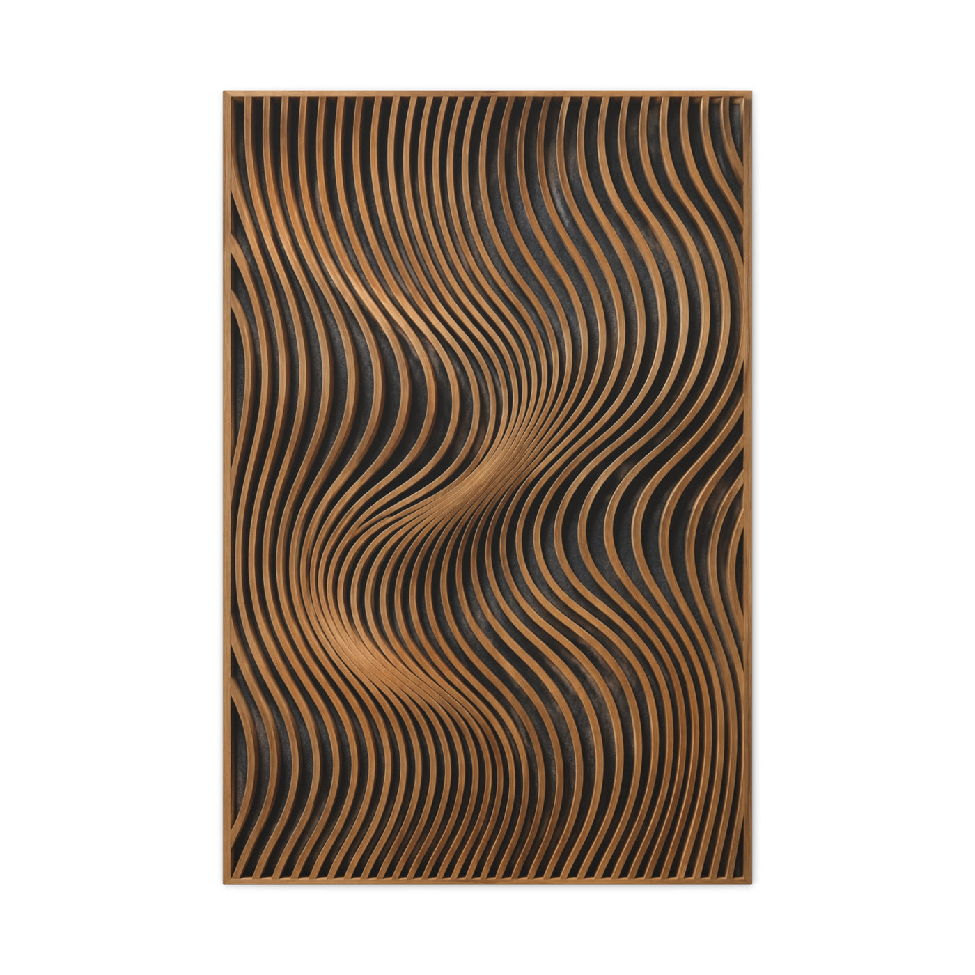 Minimal Slatted Wave Flow Panel Wall Art & Canvas Print